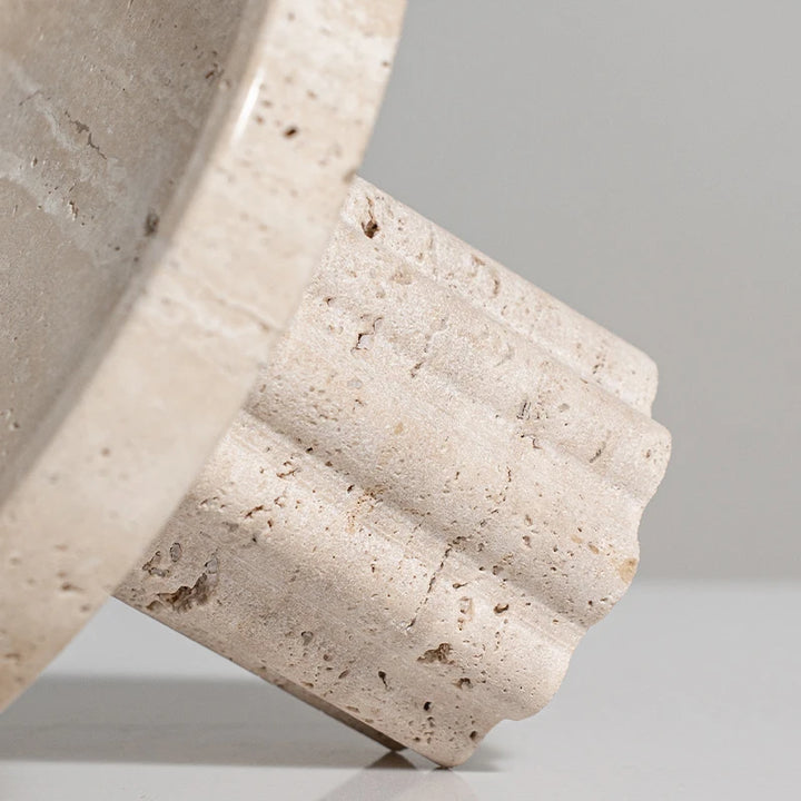 Travertine Marble Tray – Decorative Catchall for Perfume & Jewelry