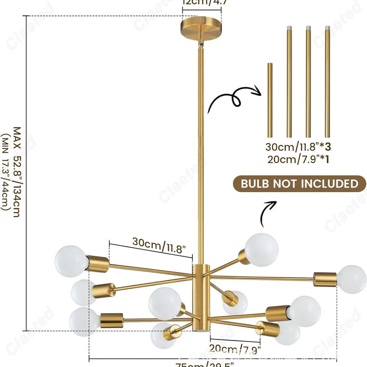 Modern Minimalist LED Chandelier – European Style Pendant Light