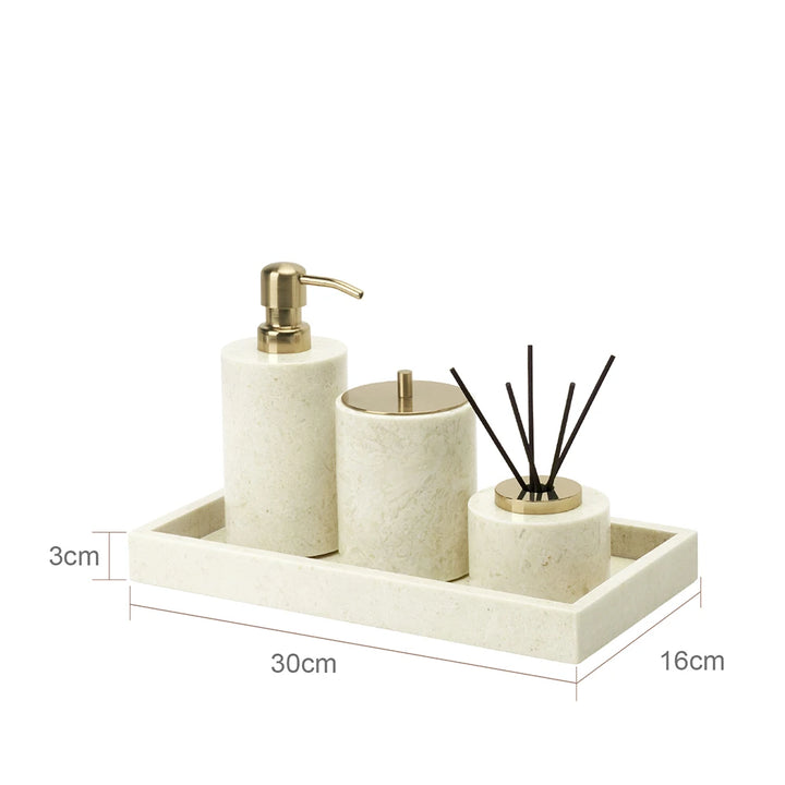 Crema Nuova Marble Bathroom Accessories Set