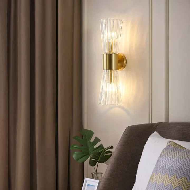 Modern Crystal Wall Lamp – Golden Electroplated Sconce