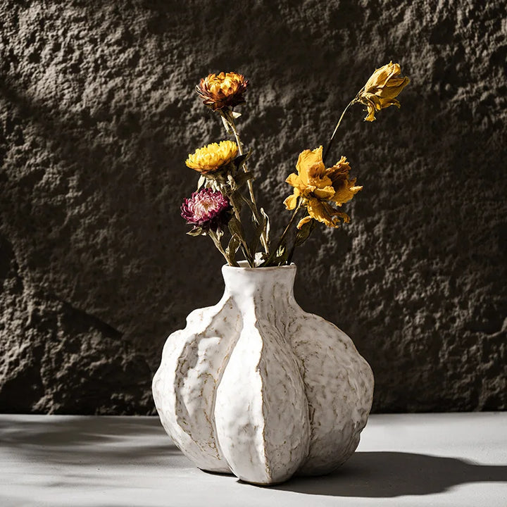 Unique Ceramic Nordic Vase – Modern Boho Table Centerpiece