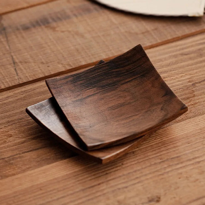 Japanese Black Walnut Wood Snack Tray – Dessert & Tea Table