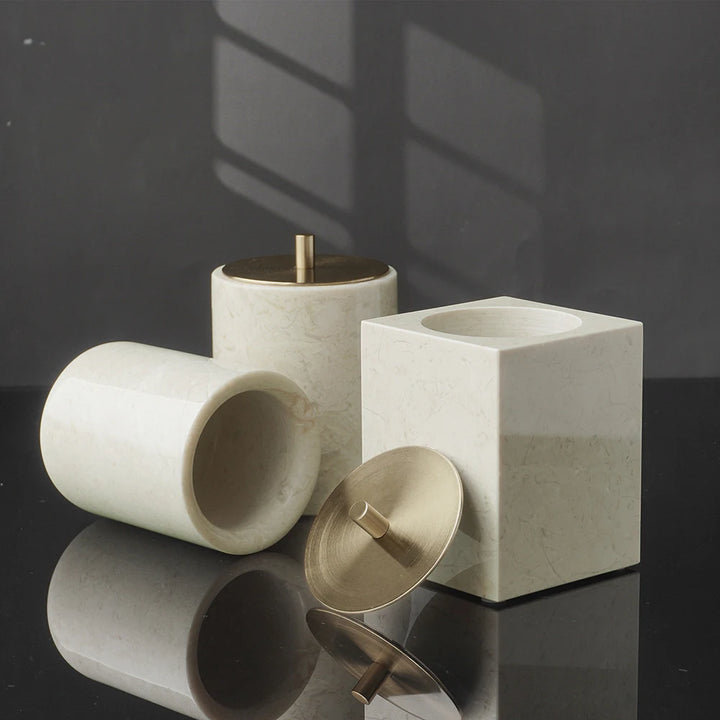 Crema Nuova Marble Bathroom Accessories Set