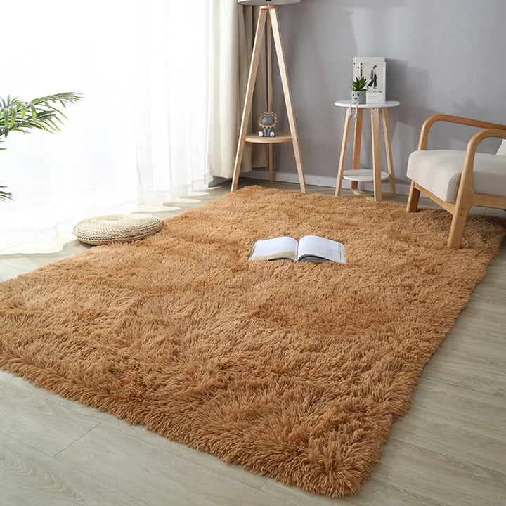 Long Plush Modern Soft Rug for Living Room