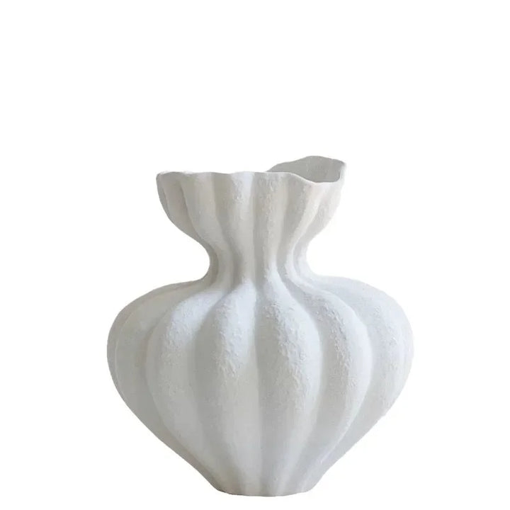 Handmade Folded Ceramic Vase – Modern Decorative Flower Pot for Tabletop & Home Decoration
