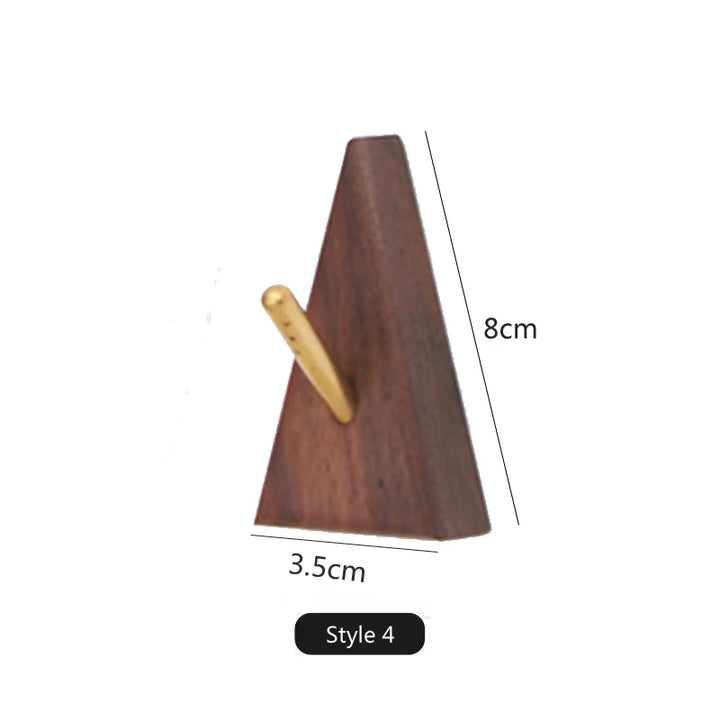 Gancho creativo de madera maciza de latón HeMu, sin perforaciones, para colgar ropa, abrigos, sombreros y bolsos.