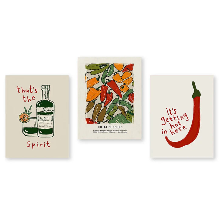 Japanese Hot Chilli Pepper Canvas Print – Kitchen Wall Art