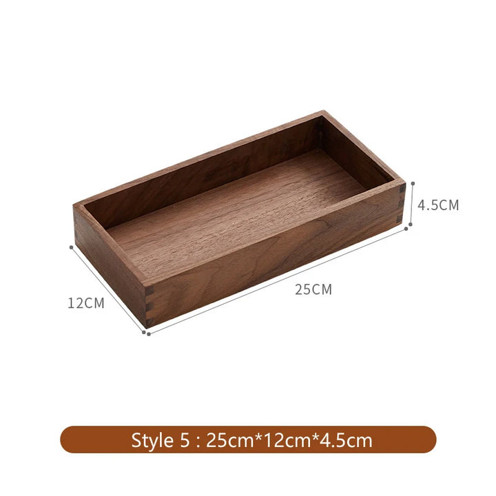 Solid Wood Organizer Box – Desk & Coffee Table Storage Tray