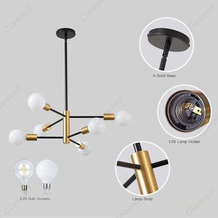 Modern Minimalist LED Chandelier – European Style Pendant Light