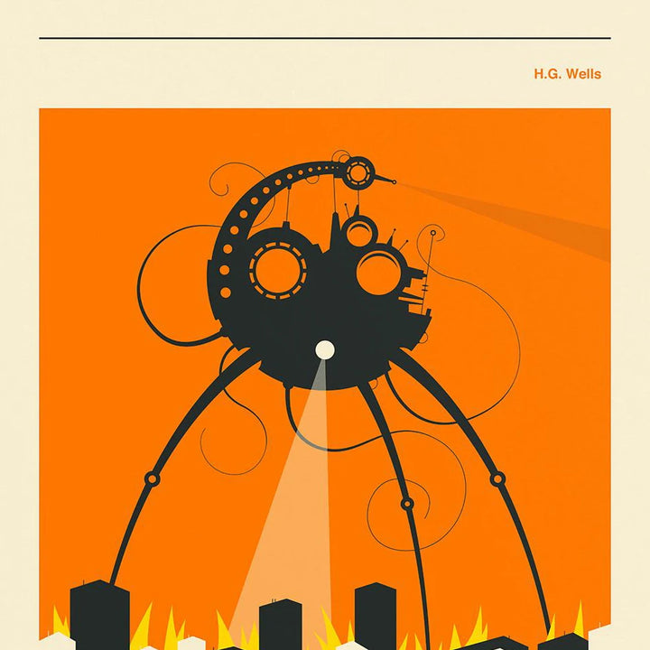 Minimalist Classic Book Cover Poster – Moby-Dick & Alice in Wonderland Canvas Wall Art | Literary Home Decor Print