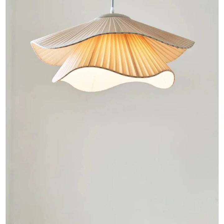 Nordic Fabric Pendant Light – White E27 LED Chandelier