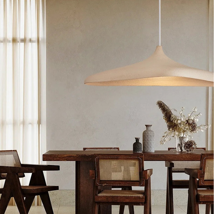 Wabi Sabi Brown Pendant Light – Japanese Minimalist LED Lamp