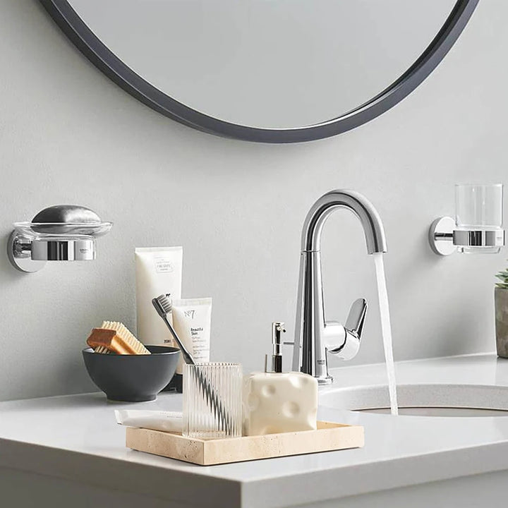 Rectangular Travertine Tray – Marble Vanity & Jewelry Organizer