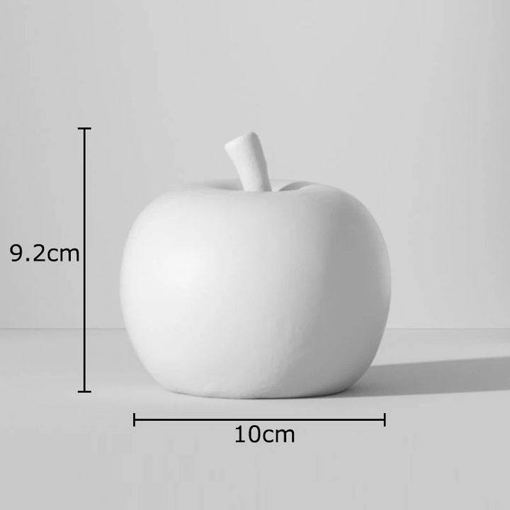 Black & White Stripe Fruit Statue – Modern Resin Decor