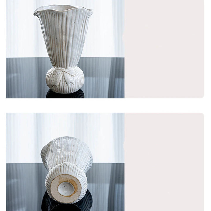 Nordic Ceramic Vase – Handmade Modern Tabletop Decor