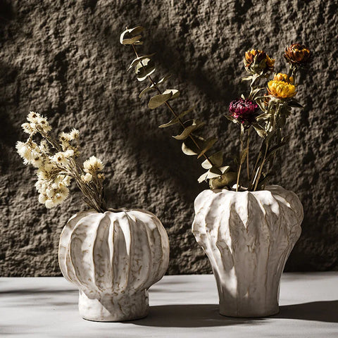 Pumpkin Shape Ceramic Vase – Nordic Tabletop Decor