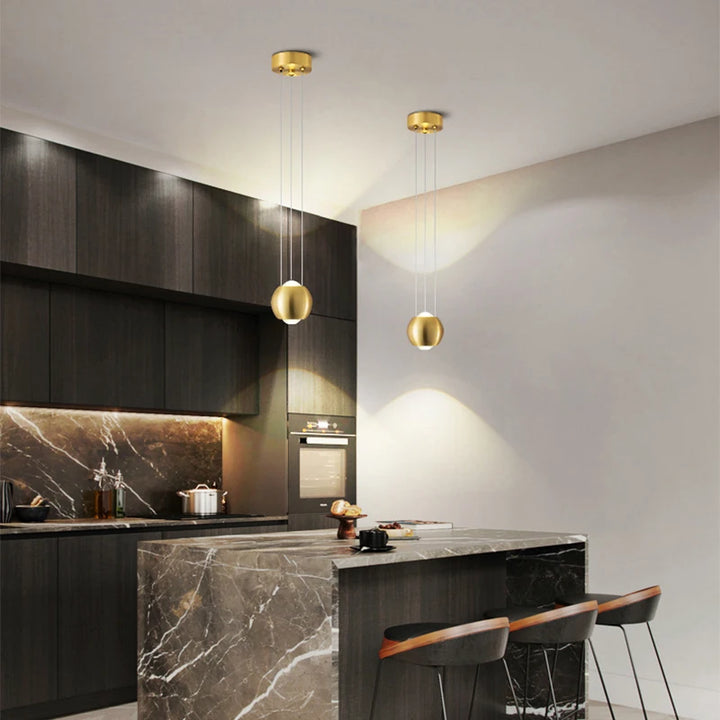 Modern Gold Pendant Lamp – Nordic Egg-Shaped LED Light