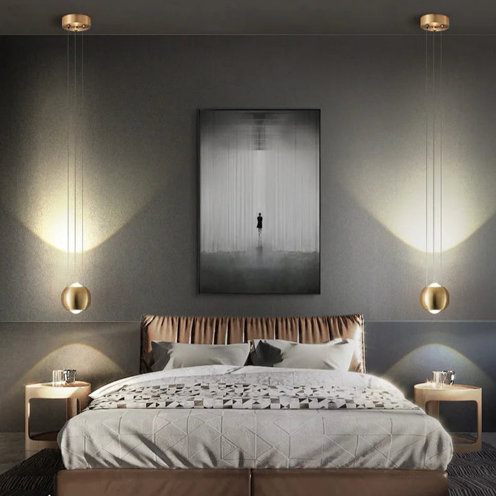 Modern Gold Pendant Lamp – Nordic Egg-Shaped LED Light