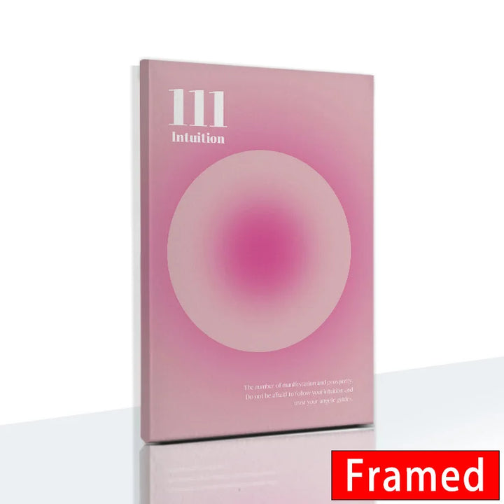 Gradient Spiritual Aura Canvas – Framed Pastel Wall Art