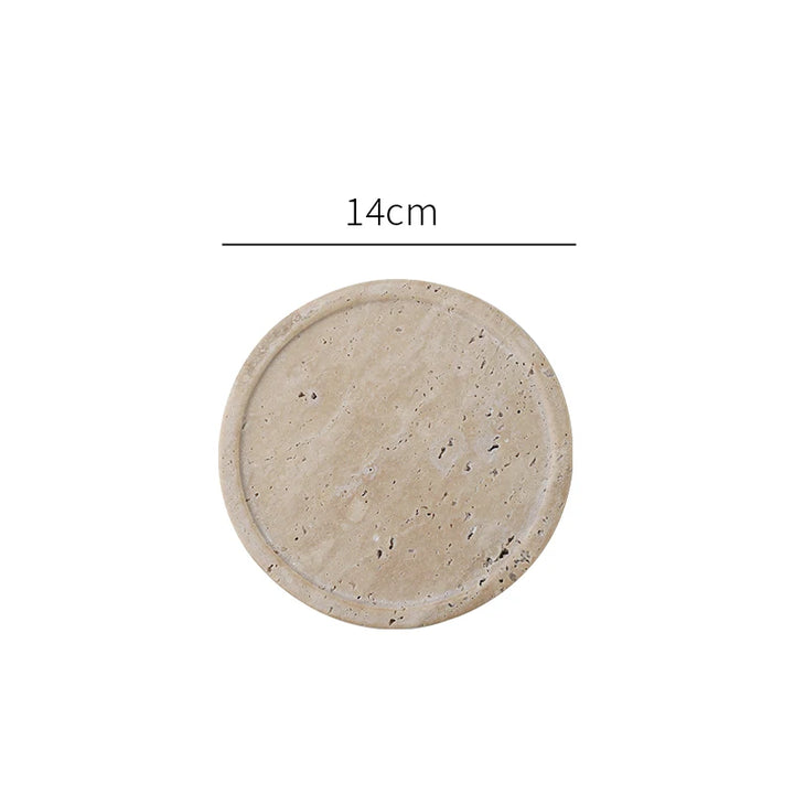 Minimalist Travertine Marble Tray – Vanity & Jewelry Decor
