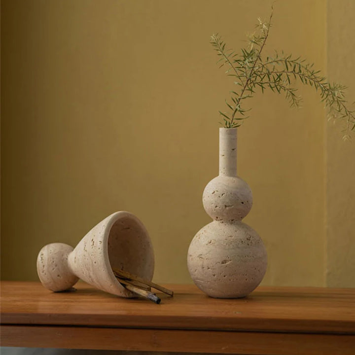 Natural Travertine Marble Incense Burner