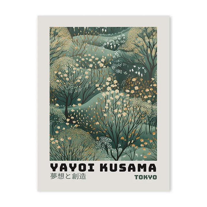 Yayoi Kusama Jellyfish Canvas – Colorful Nordic Wall Art