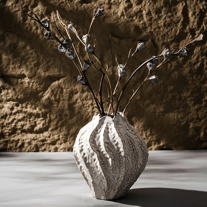 Nordic Irregular Ceramic Vase – Modern Tabletop Decor