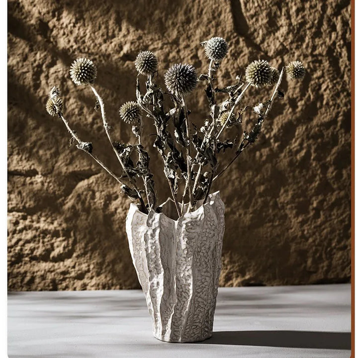 Nordic Irregular Ceramic Vase – Modern Tabletop Decor