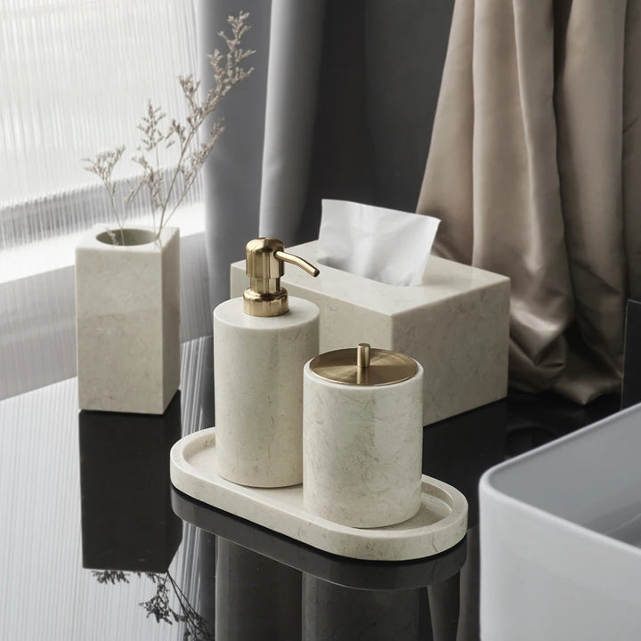 Crema Nuova Marble Bathroom Accessories Set