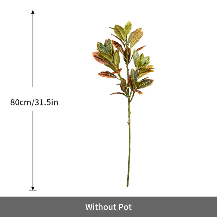 Large Artificial Tropical Plant Branch – Real Touch Magnolia Leaves
