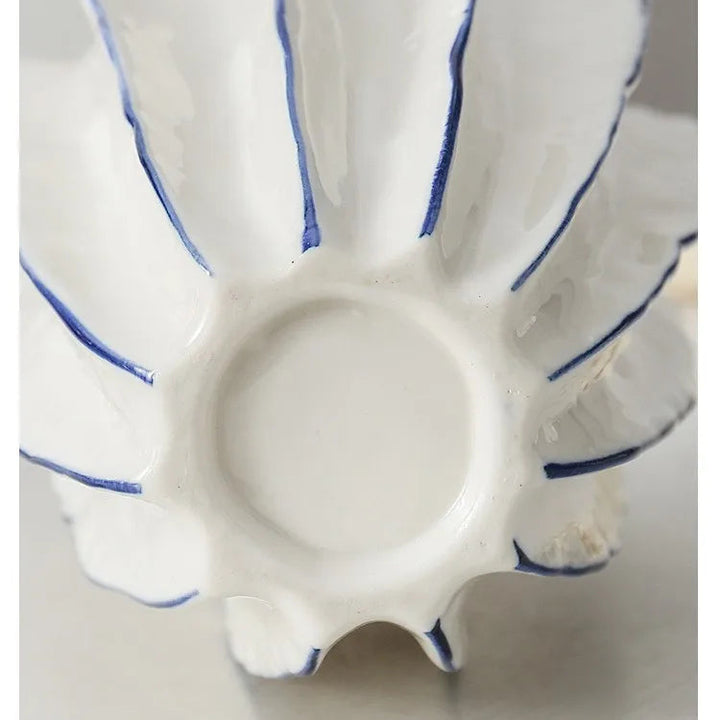 Ceramic Carambola Vase – Modern Tabletop Flower Centerpiece