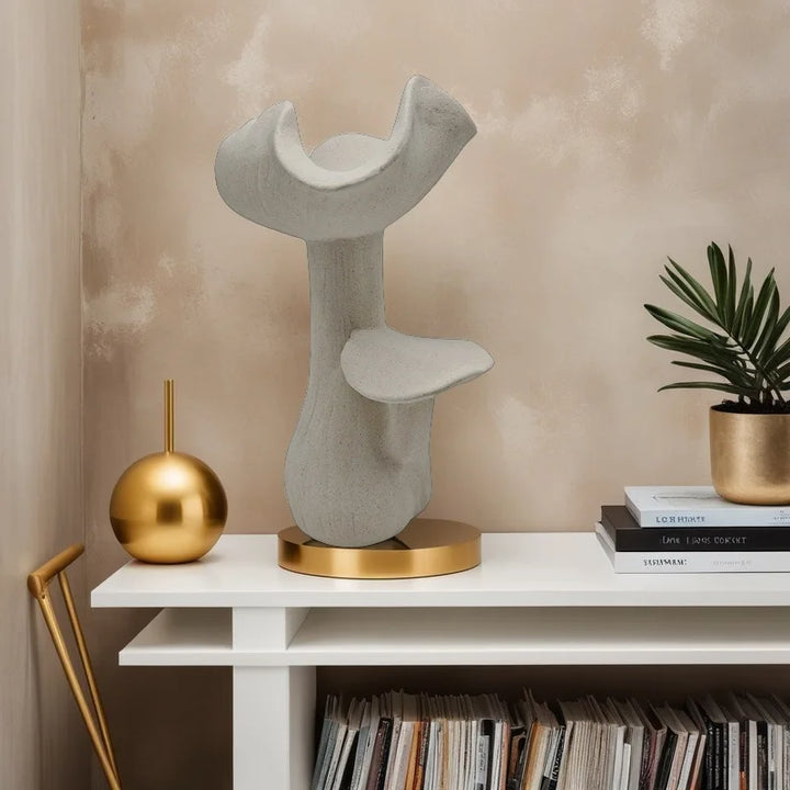 Modern Ceramic Mushroom Vase – Whimsical Tabletop Flower Decor