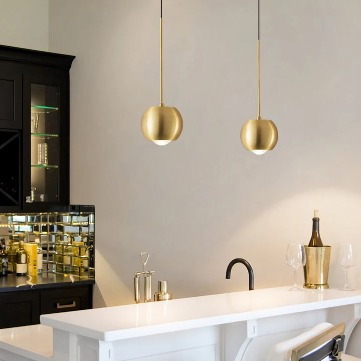 Modern Gold Pendant Lamp – Nordic Egg-Shaped LED Light