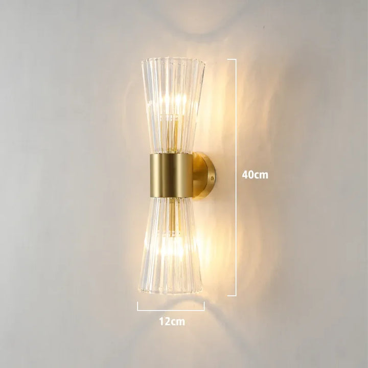 Modern Crystal Wall Lamp – Golden Electroplated Sconce