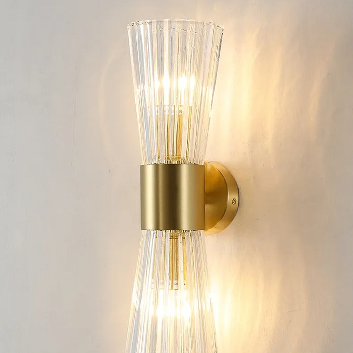 Modern Crystal Wall Lamp – Golden Electroplated Sconce