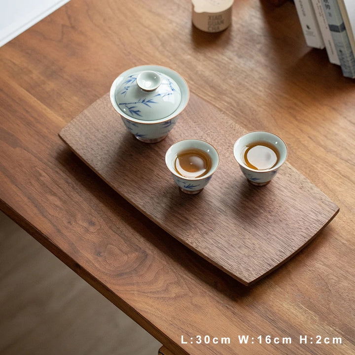Wooden Tea Tray – Japanese Style Solid Wood Coffee & Snack Tray