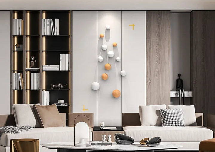 Minimalist Decorative Ball Wall Hanging – Modern Aesthetic Room Ornament