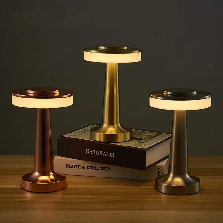 Rechargeable LED Touch Table Lamp – Cordless Bedside & Desk Light for Bedroom, Restaurant & Bar Decor