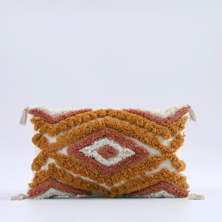 Boho Chenille Tufted Cushion Cover – Luxury with Tassels