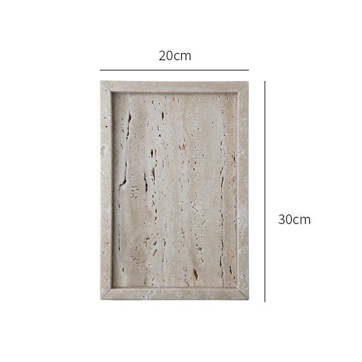 Minimalist Travertine Marble Tray – Vanity & Jewelry Decor