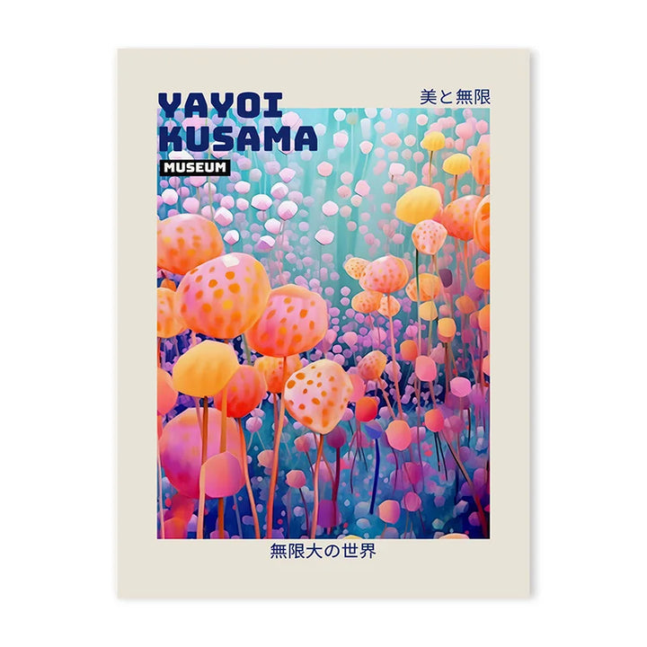 Yayoi Kusama Jellyfish Canvas – Colorful Nordic Wall Art