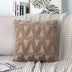 3D Plush Geometric Embroidered Cushion Cover