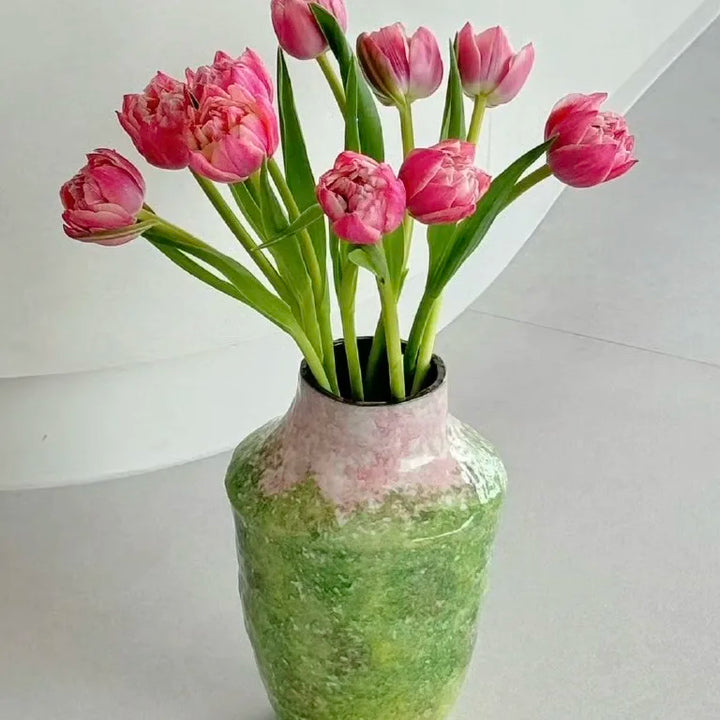 Impressionism Ceramic Vase – Abstract Modern Centerpiece