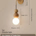 Retro Walnut Glass LED Wall Lamp – Luxury Decorative Light