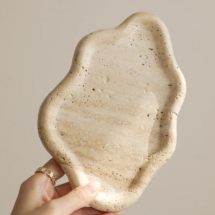 Travertine Jewelry and Perfume Tray – Natural Stone Display