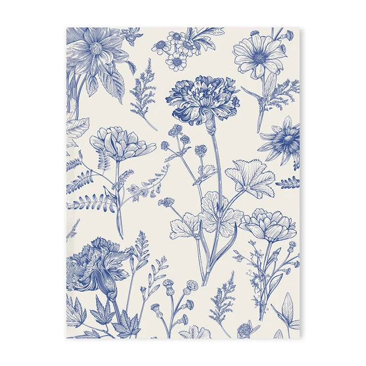 Blue Botanical Abstract Canvas Print – Minimalist Wall Art