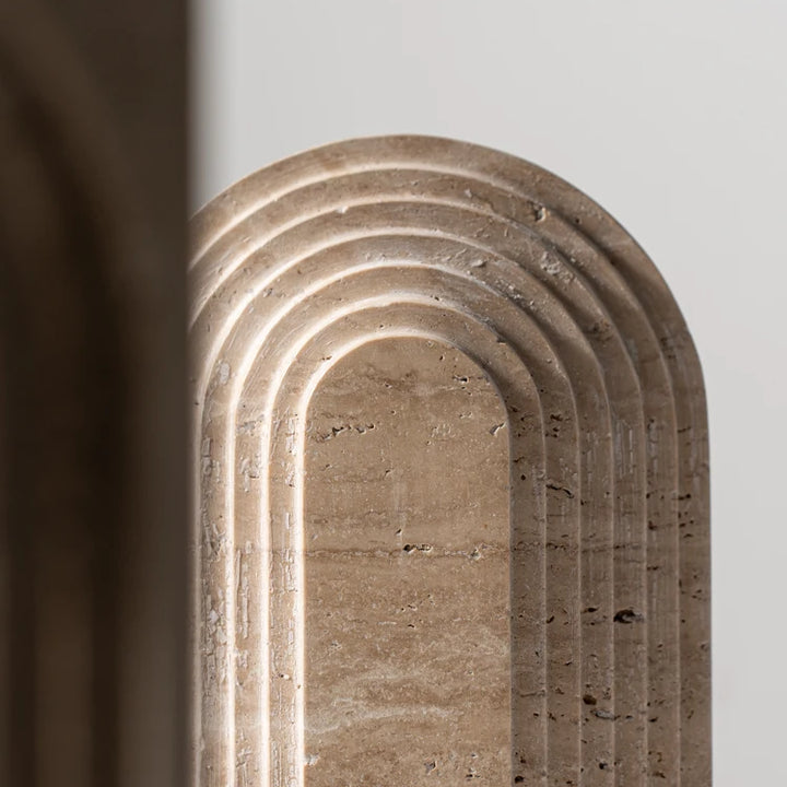Minimalist Travertine Sculpture – Luxury Marble Home Décor