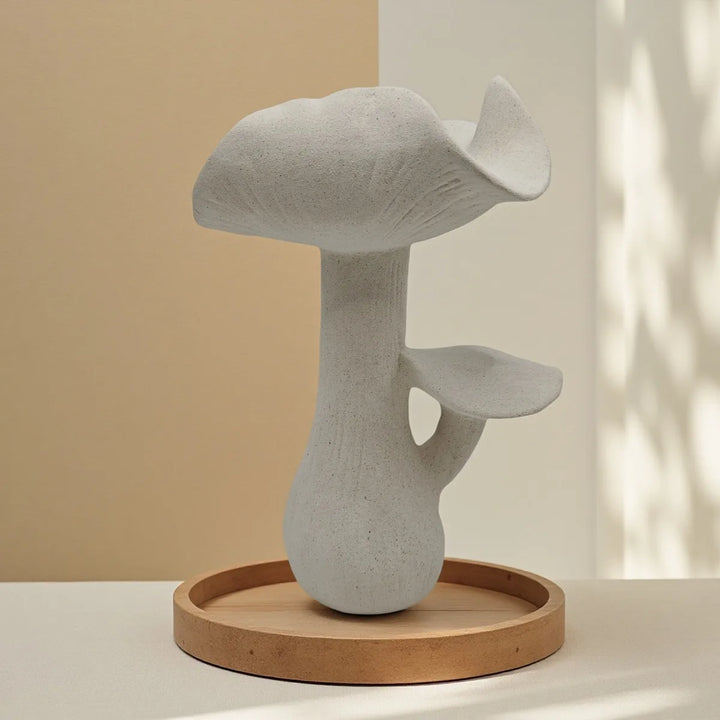 Modern Ceramic Mushroom Vase – Whimsical Tabletop Flower Decor
