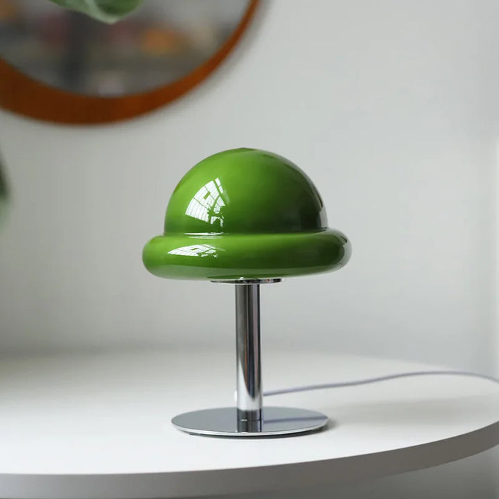 Retro Glass Mushroom Table Lamp – Bauhaus Style Bedside & Bedroom Atmosphere Light