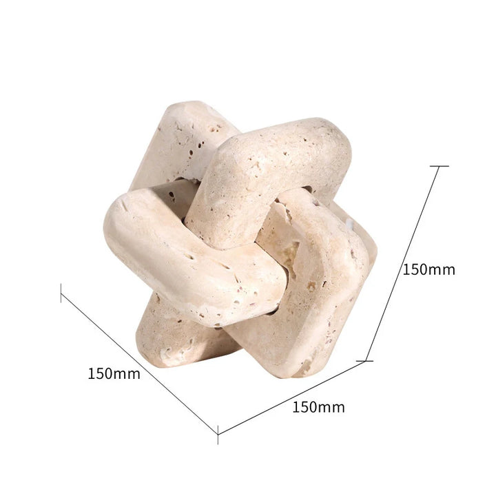 Travertine Archway Sculpture – Modern Stone Figurine for Shelf, Coffee Table, Bookshelf & TV Cabinet | Minimalist Home Decor
